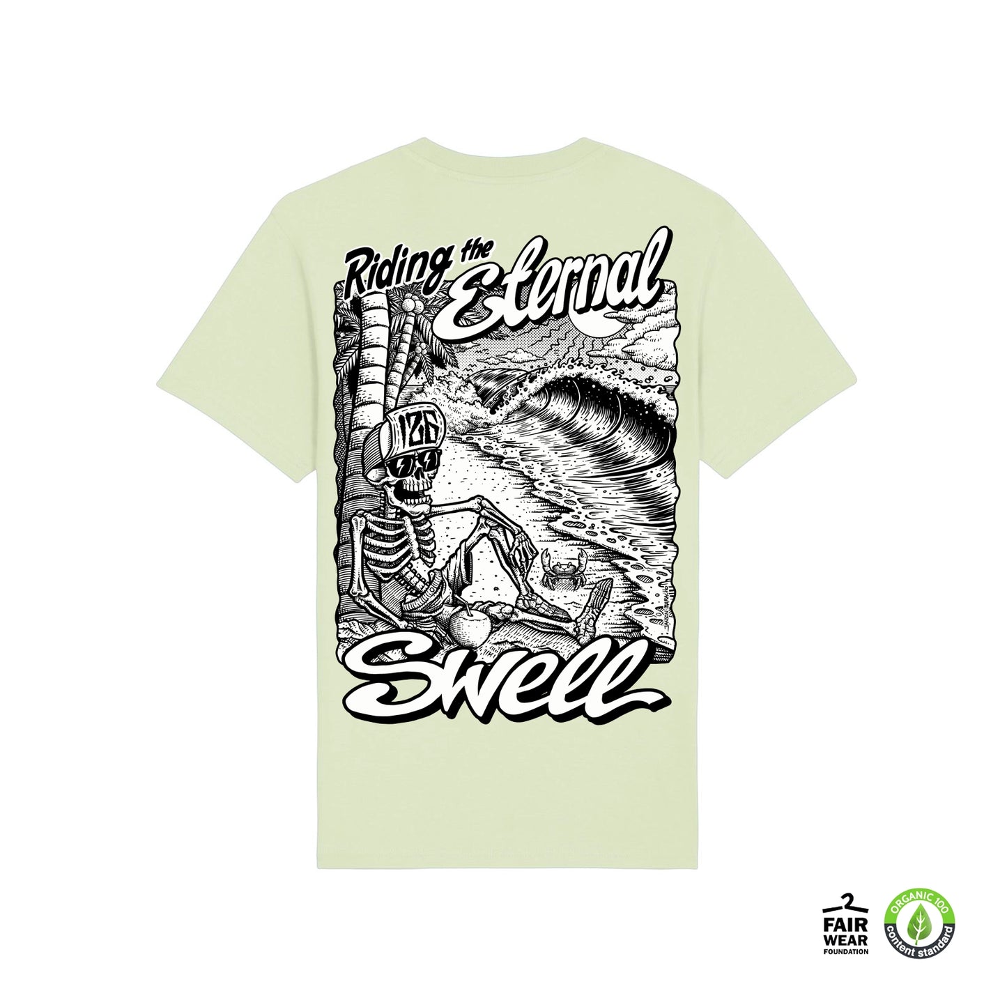 Riding the Eternal Swell (Stem Green / Organic Cotton)