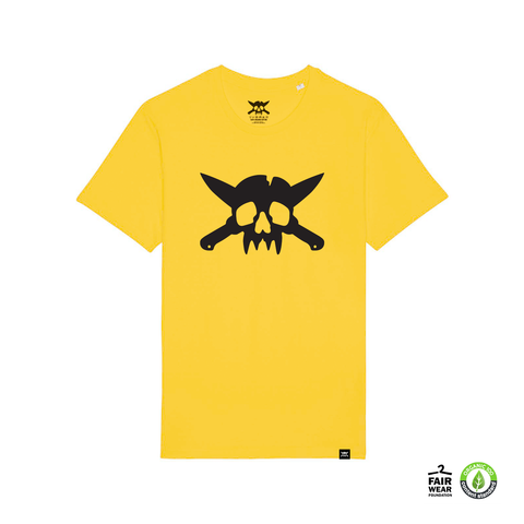 Skull Logo 2020 Organic T-Shirt (Fizzy Yellow)