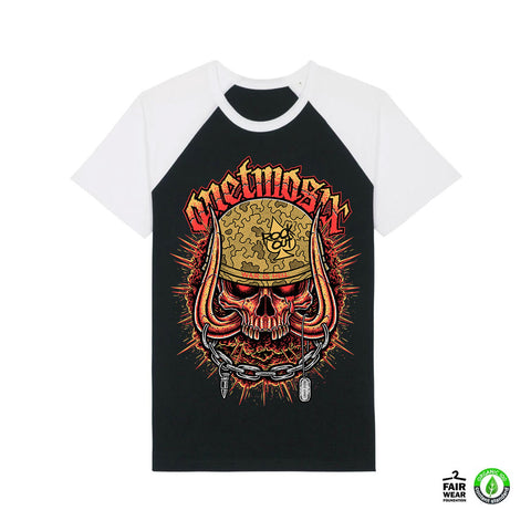 2021 EXCLUSIVE War is Hell Raglan T-Shirt (White/Black Organic Cotton)