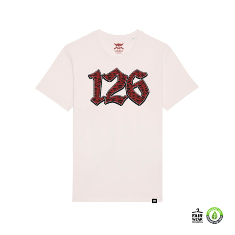 126 Pattern T-Shirt  (Vintage White/Organic Cotton)