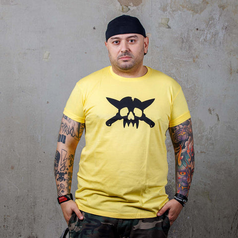 Skull Logo 2020 Organic T-Shirt (Fizzy Yellow)