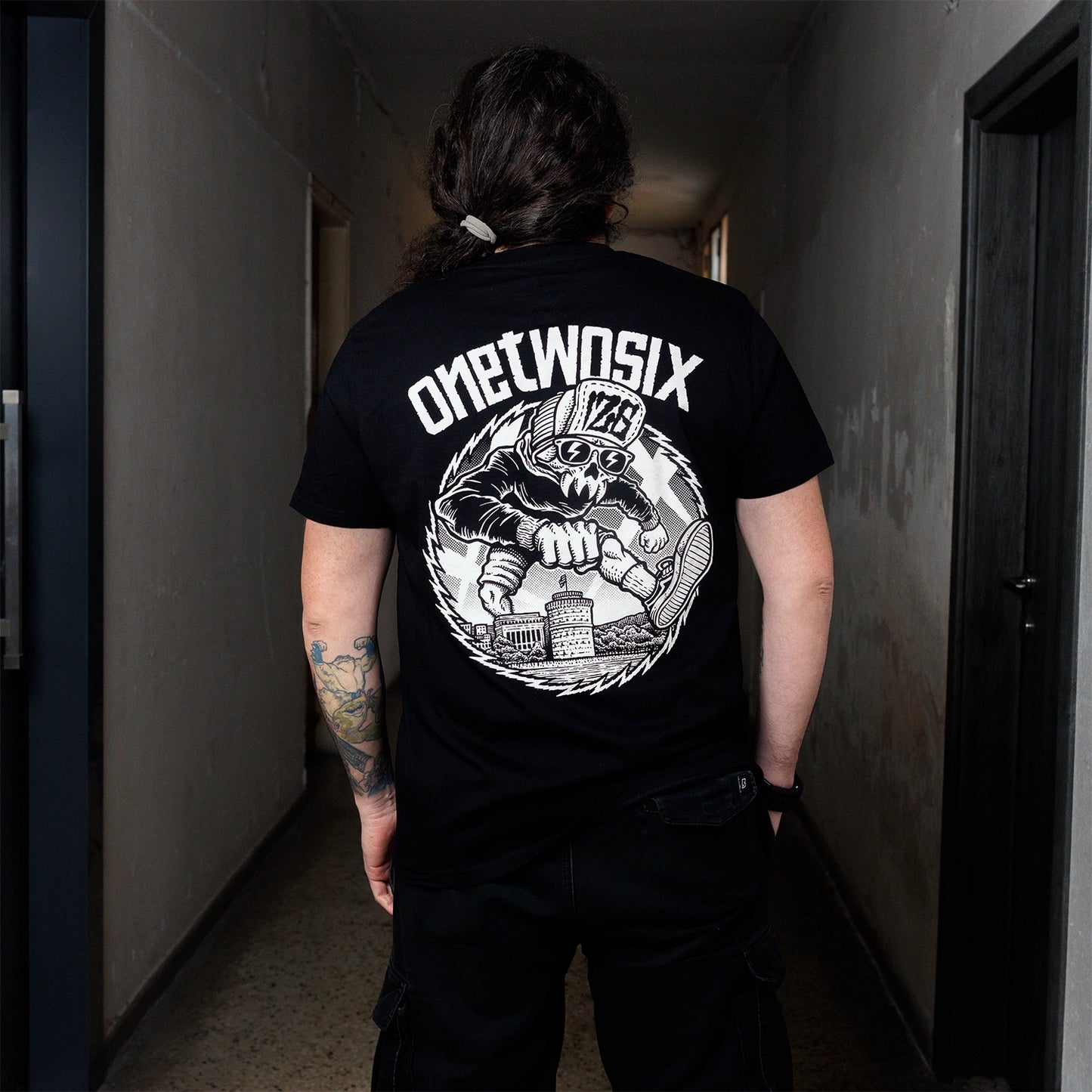 Thessaloniki Street Charge T-Shirt (Black/Organic Cotton)
