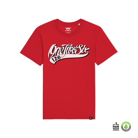 Oldschool Logo Organic T-Shirt (Red/Organic Cotton)