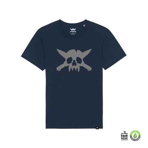 Skull Logo 2020 Organic T-Shirt (French Navy )