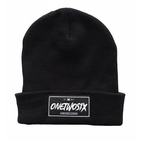 Reaper Logo Eco Leather Patch Beanie (Black)
