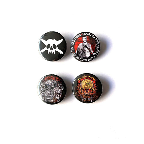 Set of 4 Metal Buttons (37mm)