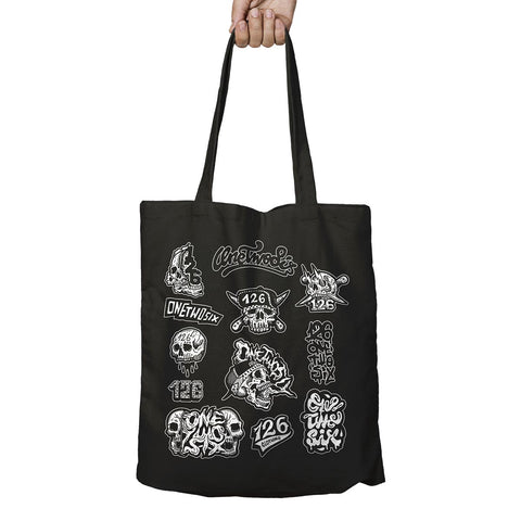 Tattoo Flash Organic Tote Bag (Black)